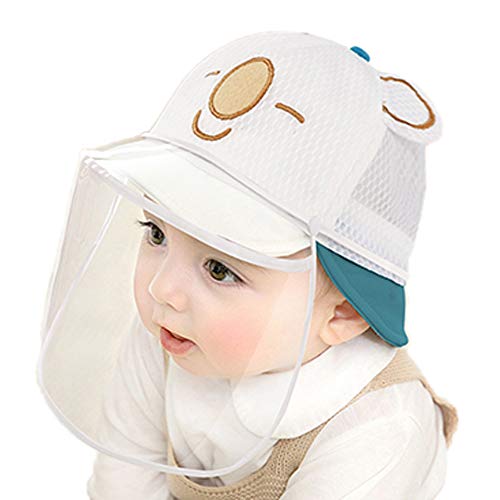 T-Models Dual-use Infant Hats Adjustable Sun Visor Hat Kids Cap (48yards(6-12 Months), White)