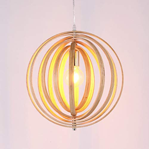 Lustre de bar et restaurant en bois style nordique LED GZ