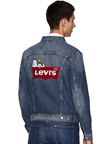levis denim jacket with logo on back