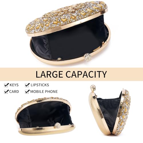 Image of Sparkly Women's Evening Clutch Purses Rhinestone Bag Luxury Handbags For Weddings Formal Prom Party