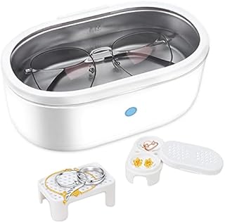 Ultrasonic Jewelry Cleaner for All Jewelry, High Capacity SUS304 Tank, 48KHz Portable and Low Noise Ultrasonic Machine for Ring, Earrings, Necklace, Silver, Retainer, Eyeglass, Watches, Coins, Razors