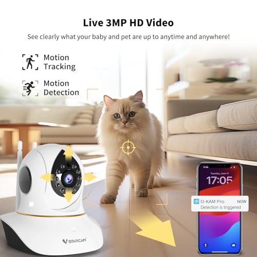 VSTARCAM-Pet-Camera-for-Cats-Interactive-Dog-Cat-Toy-Camera-with-3MP-IR-Night-Vision-Motion-Detection-2-Way-Audio-Cat-Camera-with-Phone-APP-for-Indoor-Adult-CatsKittensDogs