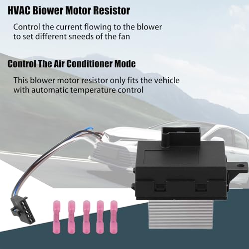 Image of HVAC Fan Blower Motor Resistor with Connector Wire Harness Compatible with 2010-2012 Ford Fusion Lincoln MKZ 2006 2010-2011 Mercury Milan Replace #:8E5Z19E624A 8E5Z19E624A