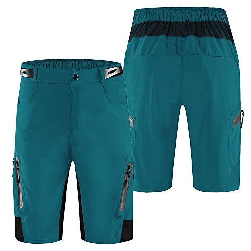 Shorts de ciclismo, Andoer Calções de ciclismo masculinos soltos e respiráveis ​​de secagem rápida S