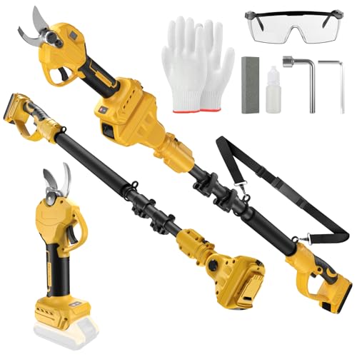 2 IN 1 Electric Pruning Shears Cordless with Pole for Dewalt 20V MAX Battery,...