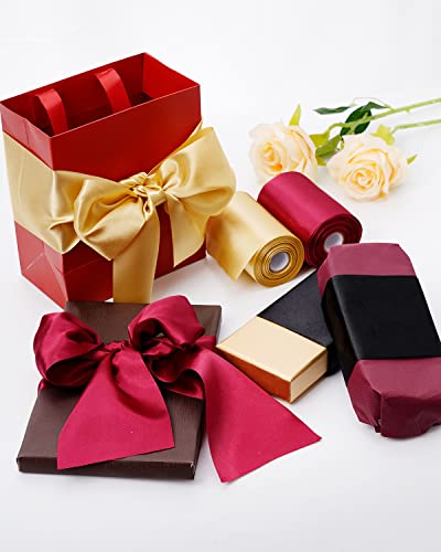 FAKILO Black Satin Ribbon 4 Inch x 22 yd Wide Thick Ribbon for A Grand Opening Business Ribbon Cuttings Ceremony Bow Wedding Chairs Pageant Sashes Christmas Festival Decor - Image 4