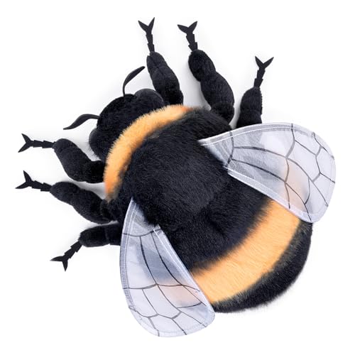 lilizzhoumax Hummel Plüschtier 20cm/7.8zoll Simuliertes Tier Kawaii Spielzeug Biene Realistische Kuscheltier Ostern Geschenk für Jungen Mädchen Kinder pelziges Stofftier