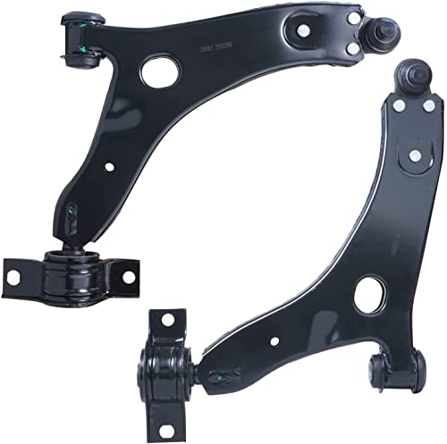 Image of Detroit Axle - 4pc Front Control Arms Sway Bars for 2004-2011 Ford Focus 2005 2006 2007 2008 2009 2010, 2 Lower Control Arms w /Ball Joints 2 Sway Bar Links Assembly Suspension Kit Replacement