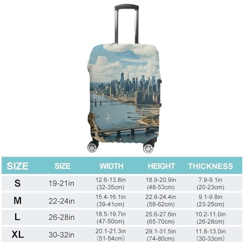 Travel Luggage Cover Washable Suitcase Cover Penthouse View Over Fashion Suitcase Protector Carry On Luggage Covers Protector Suitcase Fits 19"-32" Luggage2