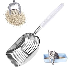 GmeDhc Katzenstreuschaufel Metall mit Langem Griff