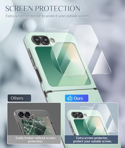 Caka Z FLIP6-CXLT For Galaxy Z Flip 6 Case, Samsung Flip 6 Case [Compatible With Magsafe] [Hinge Protection] [Screen Protector] Shockproof Magnetic Phone Case thumb #4