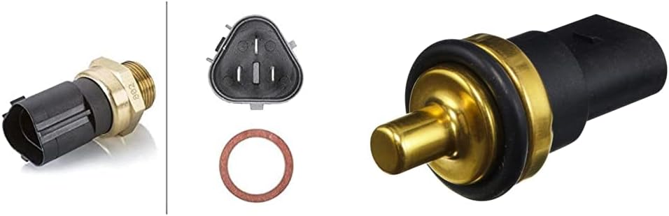 Hella 6Zt 007 800-111 Interruptor De Temperatura, Ventilador Del Radiador - 12V - Número De Conexiones: 3 + 6Pt 009 309-331 Sensor, Temperatura Del Refrigerante - 12V - Enchufado - Con Junta