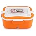 Belissy Przenośny elektryczny grzejnik samochodowy na lunch Bento z podgrzewaczem do żywności pojemnik (pomarańczowy 24 V)