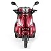 Moto eléctrica para personas mayores, con 3 ruedas, 25 km/h, color rojo