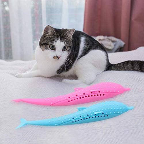 Brinquedo de gato WinnerEco-us, 2 peças de escova de dentes de gato em forma de peixe para gatinho g