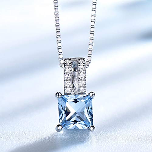 Topacio azul en anillo de mujer de plata 925 resistente y elegante 6