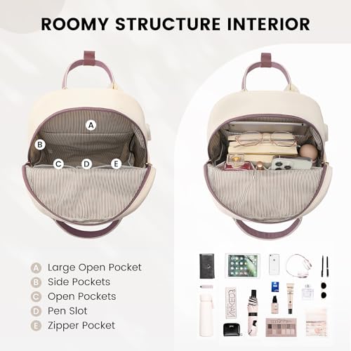 Image of LOVEVOOK Mini Backpack for Women Stylish Waterproof Backpack Purse with USB Port, Cute Daypack for College Travel Party