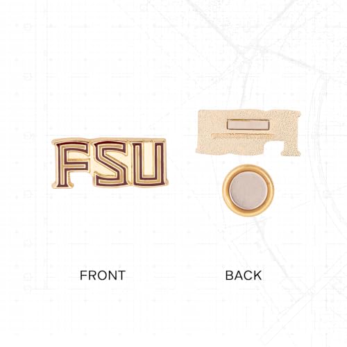 Image of Desert Cactus Florida State University Magnetic Metal Lapel Pin (D) | Officially Licensed FSU Florida State Seminoles Enamel Finish Lapel Pin Formal Wear Bag and Hat Jewelry Tie Track Brooch Pin