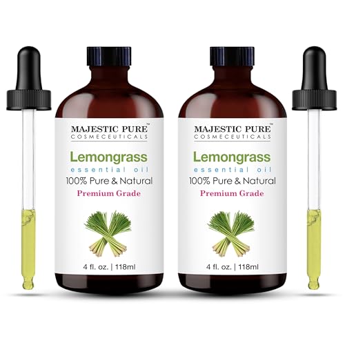 Image of Majestic Pure Lemongrass Essential Oil for Diffuser - 4 Fl Oz (Pack of 2)