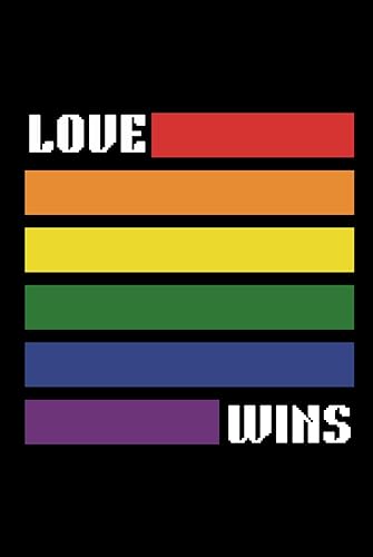 LGBTQ+ Notebook Hardcover: Love Wins Notebook A5 Blank Lined Journal Notebook 120 Pages Gay Lesbian Bisexual Pride Month