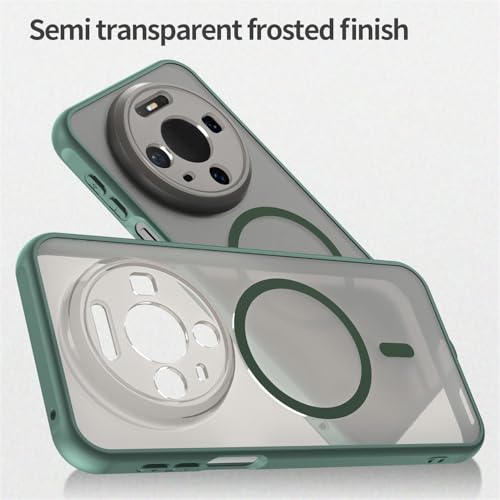 Image of Compatible with Huawei Mate 80 Pro Case Cover,Compatible with MagSafe,Anti-Fall,Compatible with Huawei Mate 80 Pro 5G SGT-AL50 Cell Protective Phone Case Green