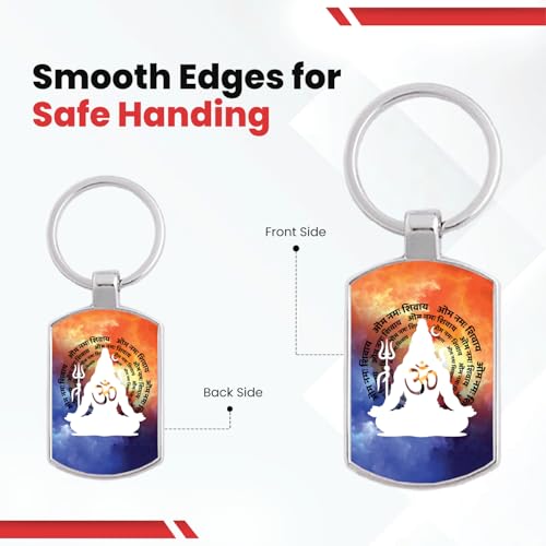 Image of Stylish Metal Keychains with Permanent Glossy Print - Inspirational Quotes & Spiritual Designs - Perfect Key chains for loved ones, Personal Use, Gifts & Return Gifts