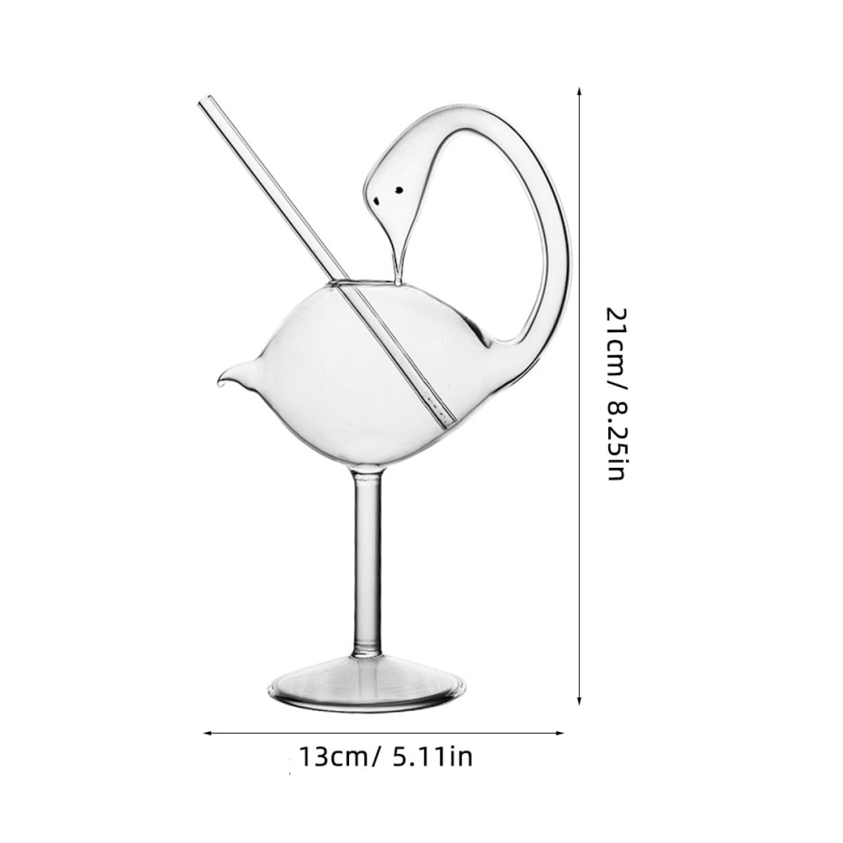 Cabilock 2 piezas Vasos de Cóctel Forma de Cisne Diseño Copa Delicada para Whisky y Fiesta Casa Bar Elegante Resistente Transparente