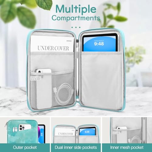 Image of Dadanism 9-11 inch Tablet Sleeve Bag Carrying Case for iPad (A16) 11th Gen 11 inch, iPad 10th Gen 10.9 inch Air 5 /4, iPad Air M4 /Pro 11 inch, iPad 9 /8 /7th, Galaxy Tab A11+ Plus 11 inch, Remarkable 2 10.3 inch,Sea Salt Green