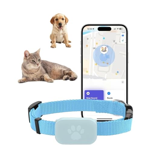 Genérico Collar GPS Gatos, GPS Perros, sin cuota mensual, rastreador de Mascotas (Compatible con...