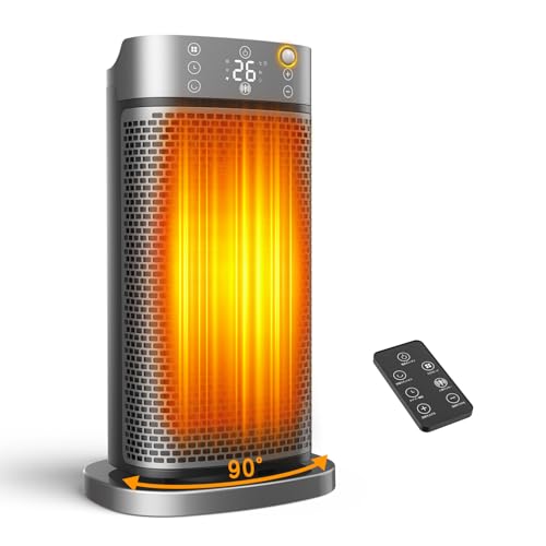 【2025冬新型瞬間速暖】 セラミックヒーター セラミックファンヒーター 省エネ 電気 首振り 3段階温度調整 切り忘れ防止 転倒OFF タイマー機能 リモコン付き 大風量 速暖 電気ストーブ 電気ヒーター
