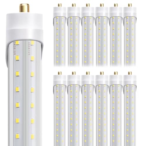 ONLYLUX 8ft LED Bulbs 72W 6000K 10000lm Super Bright(Pack of 12)
