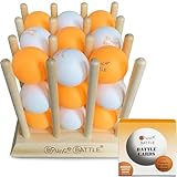 Bounce Battle Tournament Edition Bounce Ball Game - Wooden Tabletop Game, 36 Cards, 27 Balls - Ages 9+