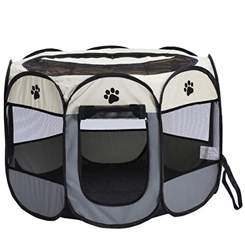 Parc Pliable Portable pour Animaux Compagnie Parc pour chenil Intérieur-extérieur en Maille en Plein air et enclos d'exercice Tente Maison Aire de Jeux Résistant à l'eau avec étui de Transport pour