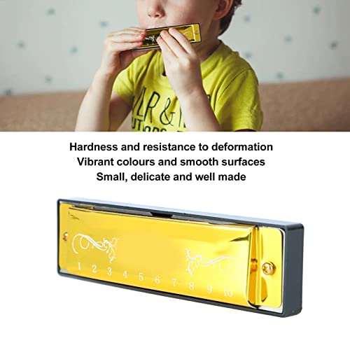 Orgue à Bouche, Longue Durée sans Déformation 20 Tune Harmonica 10 Trous Surface Lisse Léger Dur pour Salle de Classe pour Enfant (Or) - Les Beatles, Paul McCartney, John Lennon, RIngo Starr, George Harrison Orgue à Bouche, Longue Durée sans Déformation 20 Tune Harmonica 10 Trous Surface Lisse Léger Dur pour Salle de Classe pour Enfant (Or) – Image 4