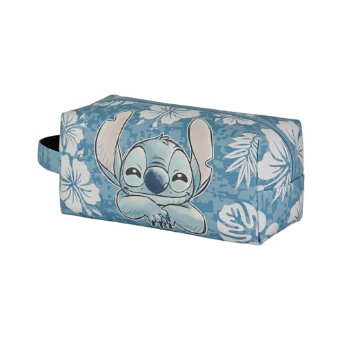 Disney Lilo y Stitch Aloha-Neceser de Viaje Brick Plus, Azul, 25 x 12 cm