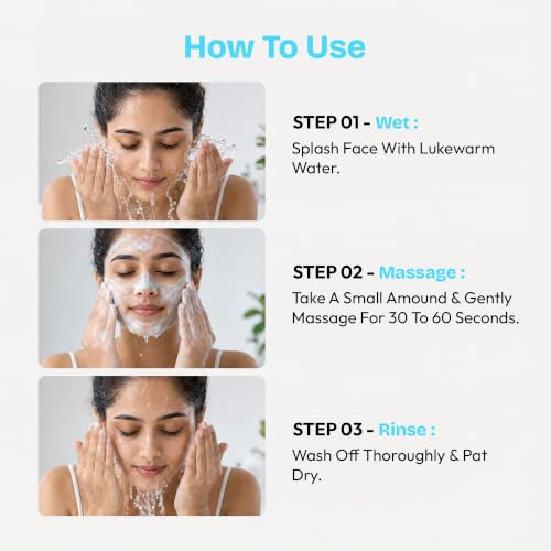 Image of Proskire Moroccan De-Tan Face Wash 100ml | Removes Tan, Reduces Dullness & Brightens Skin | With Moroccan Blue Clay, Glycolic Acid, Niacinamide & Kaolin Clay | Deep Cleansing Face Wash for All Skin Types 100ml