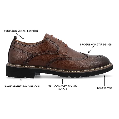 Image of Vance Mens Campbell Tru Comfort Foam Wingtip Lace-up Derby