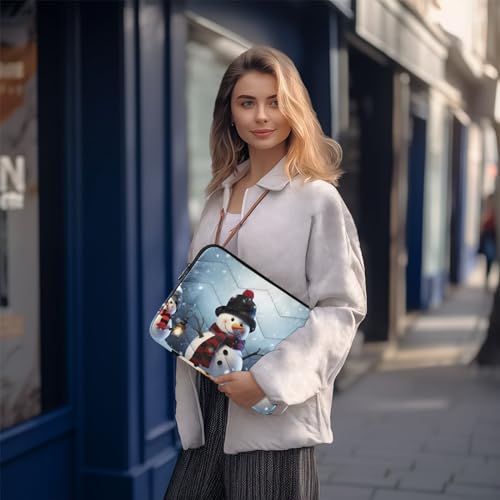 Funda para portátil 13-14 pulgadas impermeable con diseño de muñeco de nieve miniatura 7