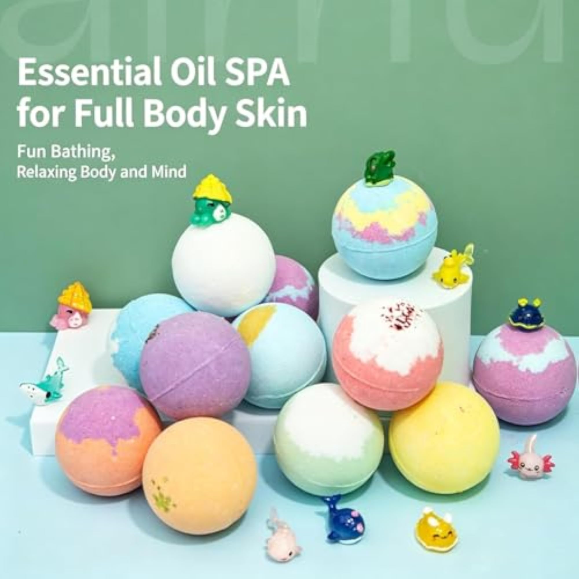 Bubble Bath Bombs for Kids & Adults, Multicolor