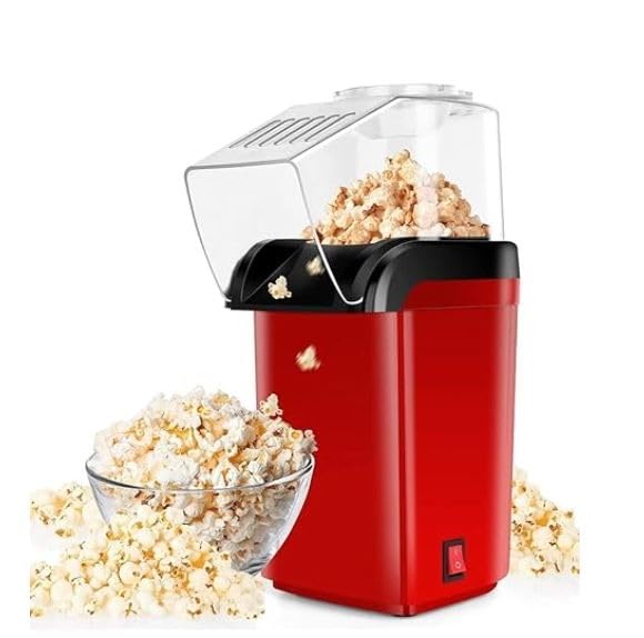 ENTERPRISE Electric Popcorn Maker Hot Air Popper Machine 1200W | Oil-Free, Healthy Snack Maker for Kids & Adults | Fast Popper for Home, Movie Nights, Parties | Easy One-Touch Operation-image-41