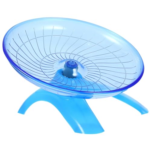 Yardwe 18cm Silent Hamster Toy Exercise Wheel for Chinchilla Small Pet Plaything Running Tray Random