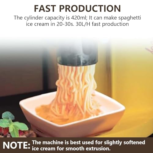 twostronking Eiscreme-Nudelmaschine Aus Edelstahl, 80-W-Eiscreme-Presse, Mit 4 Verschiedenen Nudelformen, 28–30 L/H, Geeignet Für Eisdielen Und Dessertläden – Bild 5