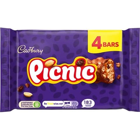 Cadbury Picnic Chocolate Bar Pack of 4 Cover