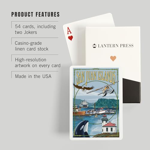 Baraja de 52 cartas tamaño póker San Juan Islands miniatura 3