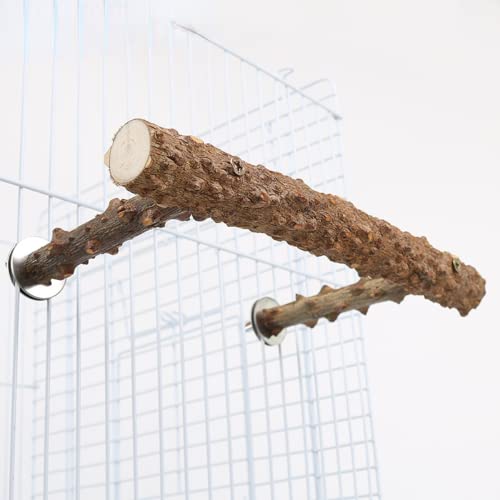 Image of Natural Pepper Wood Bird Perches for Parrot - Wooden Bird Parrot Stand Branches Parakeet Cage Perch Accessories for Small Birds Budgies Cockatiels Conure Lovebirds
