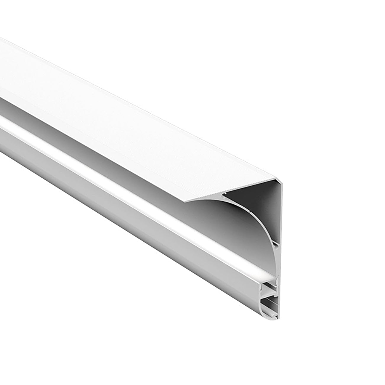 G.W.S® Coving & Skirting LED Profile, 1-Pack Aluminium Channel for LED Strip Light, 2 Metres 60mmx80mm (294-C6080)