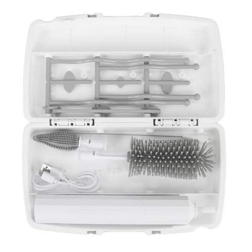 Brosse à biberon électrique rechargeable 3 vitesses avec 2 têtes - 7
