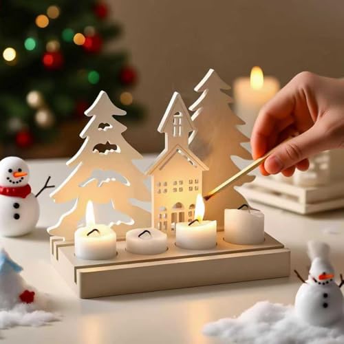 Silikonformen Gießformen Häuser,7 Stück Silikonformen Gießformen Weihnachten,Silikonform Haus,Silikonform Häuschen Silikon Kerzenhalter,Gussformen für Gips Epoxidharz Formen Tannenbaum DIY