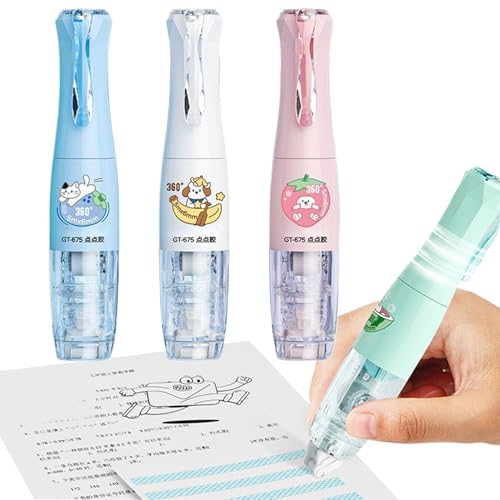 Rollo de cinta adhesiva para scrapbooking | Bandas retráctiles de rotación 360° – 4 piezas rollo de pegamento para álbumes de recortes, para diarios de oficina, manualidades de papel, escuela, aula