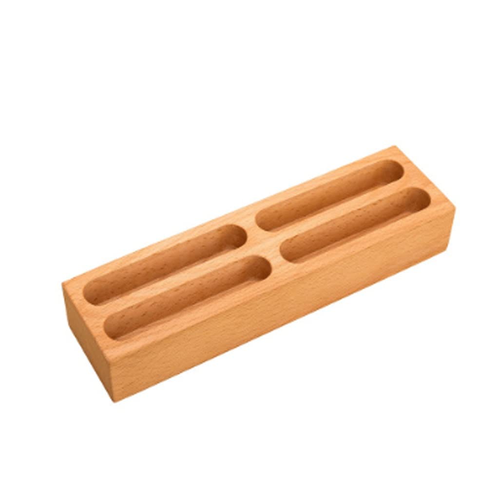 MOBYGKFY Wooden Business Card Case Large Capacity Storage Box Desktop Holder